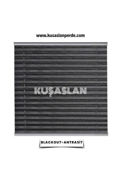 KUŞASLAN PLİSE PERDE BLACKOUT ANTRASİT PLİSE PERDE %100 KARARTMA