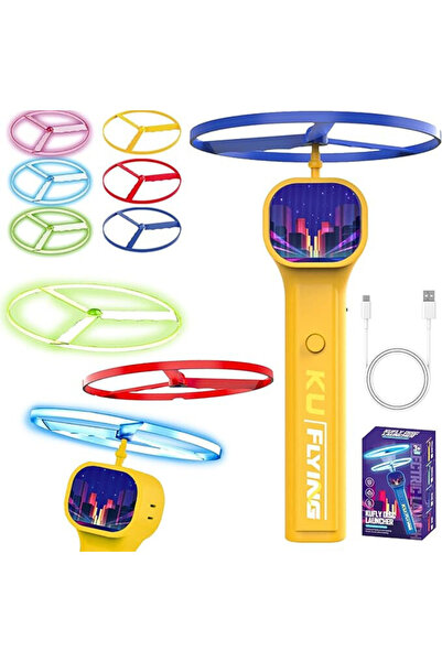 OEM Jucarie Electrica Frisbee cu Discuri Luminoase, Reincarcabila, 6 Discuri,...