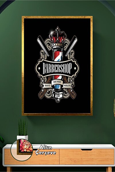 KOSS Dijital Berber Kuaför Salonları İçin Barber Shop Amblemli Tıraş Direği U...