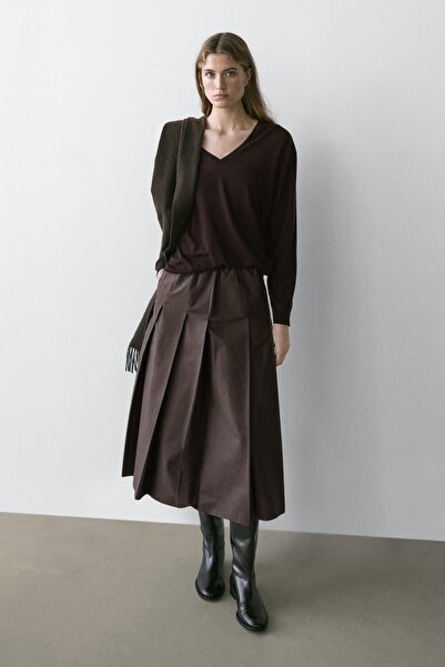 Massimo Dutti V yaka oversize triko kazak