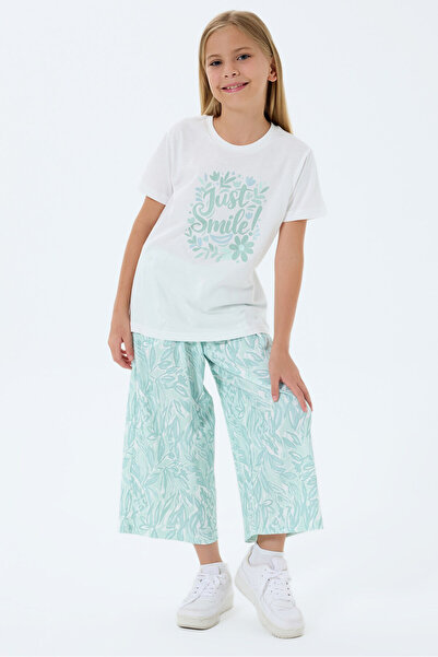 Rolypoly Бял костюм Капри за момиче