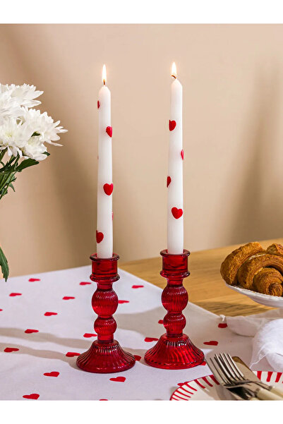 LC Waikiki LCW HOME Karışık Kalp Baskılı Mum 2'li