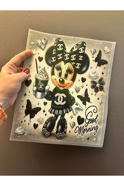 Gönülden Tasarım Εκτύπωση μεταφοράς Minnie Mause που κολλάει με σιδέρωμα 29x2...