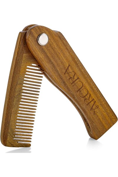 Genericc Aroura Premium Folding Sandal Wood Comb - Fine Tooth Design for Bear...