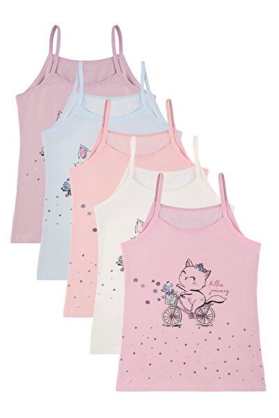 Donella 5-Pack of Girls' Undershirts 4371Pb30