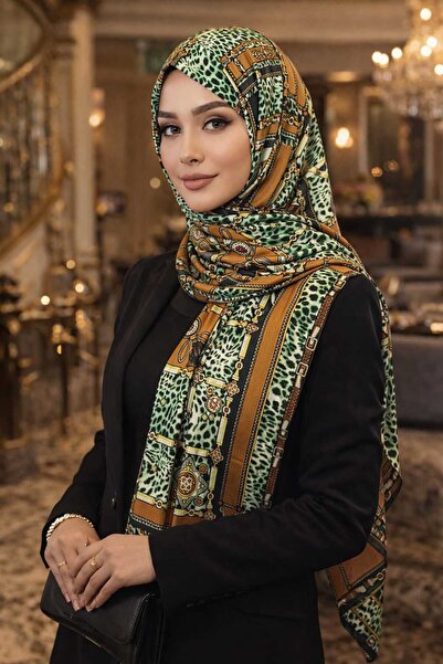 tomrisboutique شال حريري فاخر من الفوال، حجاب، وشاح، شال بنمط الفهد، مقاس 70 ...