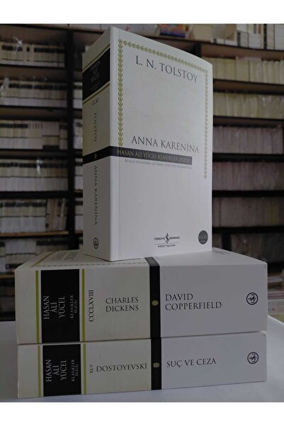 TÜRKİYE İŞ BANKASI KÜLTÜR YAYINLARI ANNA KARENİNA,DAVID COPPERFIELD,SUÇ VE CEZA