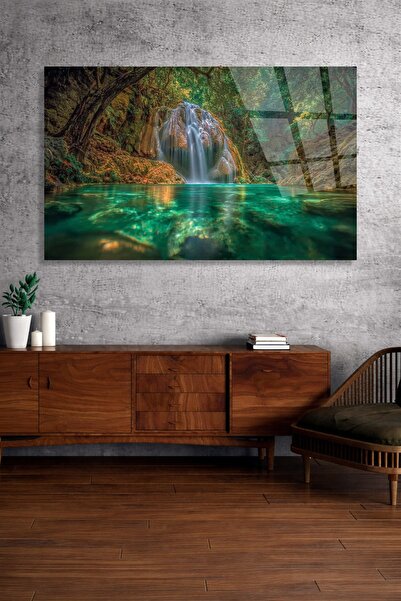 TAULART TABLA DE PERETE DE STICLA INQUEBRATĂ CU VIZUALIZARE A CASCA DE APĂ NA...