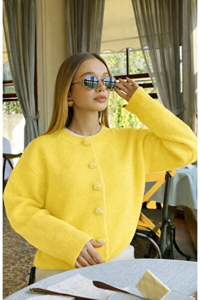 DOQU MILANO KADIN KALP DÜĞME DETAYLI TRİKO HIRKA