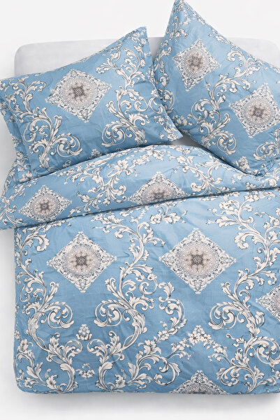 İQON Двоспальний комплект постільної білизни Hanedan Petrol SETÇİFT