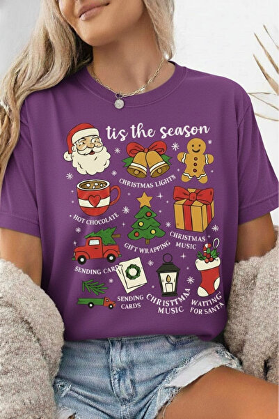 New Shine تي شيرت مطبوع عليه عيد الميلاد للجنسين