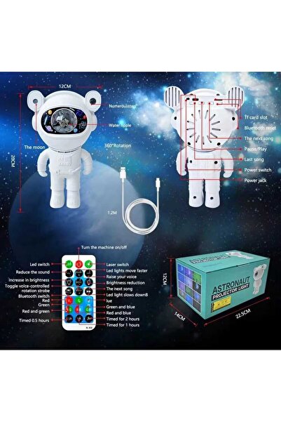 OEM Proiector LED in forma de astronaut cu sunete si lumini , Lampa led, Tele...