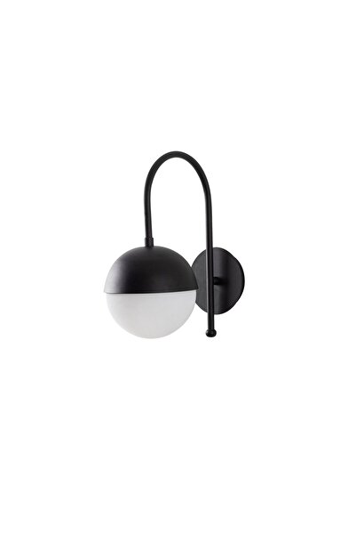 AmberLED Stylish Glass Single Sconce with Fuzzy Black E27 Compatible