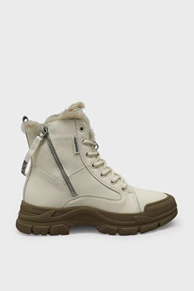 Guja Women's Fur Lined Daily Boots Beige Blg24K310-24