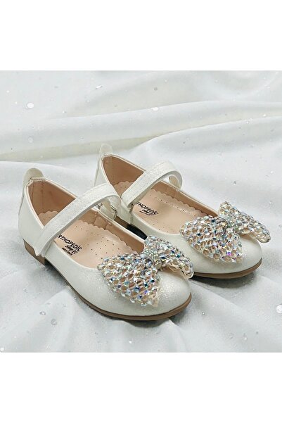 Guppy Kids Girl's Bow Detailed Orthopedic Sole Ballerinas