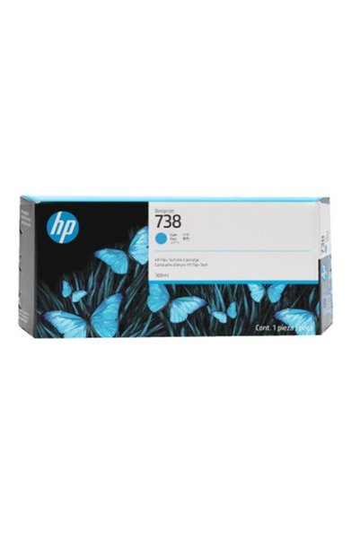 Universal Hp 738 cyan blue 300ml plotter cartridge 676m6a