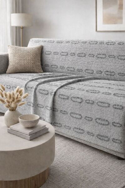 Bizdenuygunuyok 100% Cotton Sofa Cover – Protective Cover That Covers the Sea...