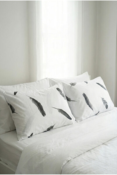 Motif Mağaza غطاء وسادة من الساتان القطني 100%، قطعتان، مقاس 50×70