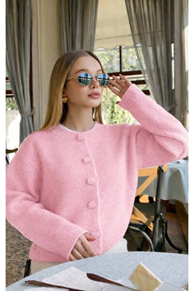 DOQU MILANO KADIN KALP DÜĞME DETAYLI TRİKO HIRKA