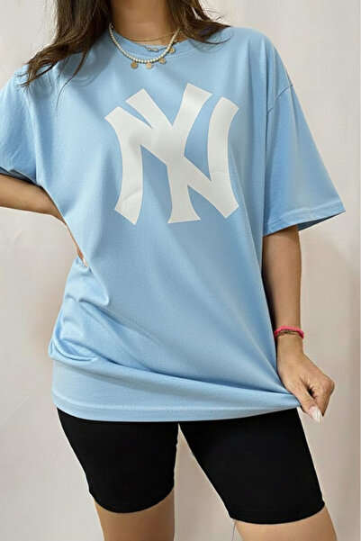 New Shine تي شيرت مطبوع عليه NY للجنسين