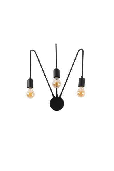 AmberLED Rustic 3-Piece Sconce with Metal Body Living Room Lighting E27 Compa...