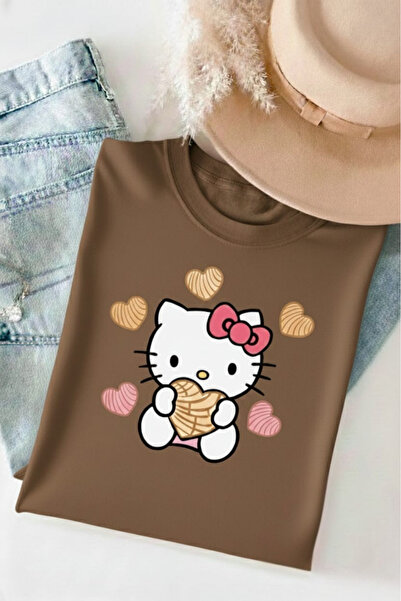 New Shine تي شيرت مطبوع عليه هيلو كيتي للجنسين