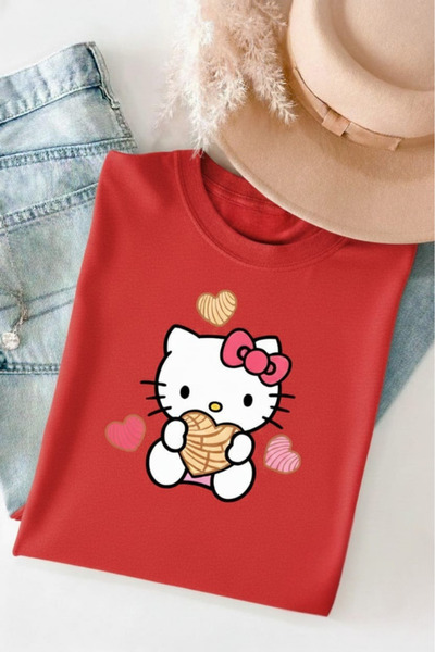 New Shine تي شيرت مطبوع عليه هيلو كيتي للجنسين