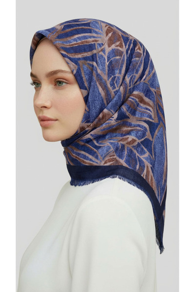 Karaca Eşarp Karaca Winter Wool Scarf - Navy Blue / Red