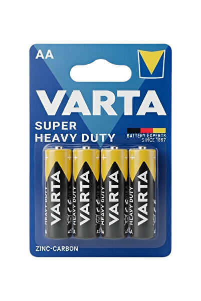 Varta Super Heavy Duty AA 1.5V Alkalin Pil 4 Lü Paket Günlük Kullanıma Uygun ...