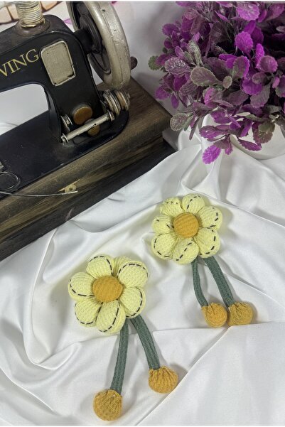 jasmina store زخرفة زهرة الأقحوان المتدلية ذات النسيج المنسوج (قطعتان)