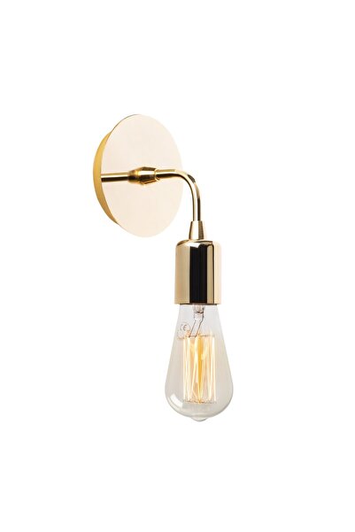 AmberLED مصباح حائط معدني مطلي بالذهب E27 مقاس 12x12x20 سم لإضاءة الممرات