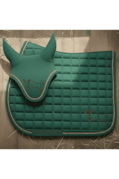 ATEX BİNİCİLİK Boğa Burcu Temalı Eyer Altı ve Kulaklık Seti ♉