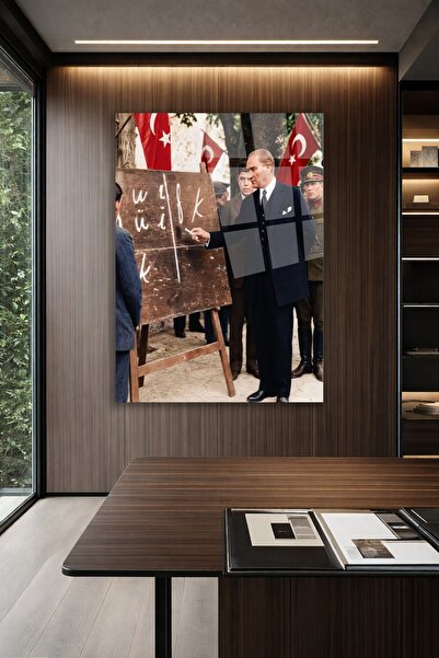 TAULART Unbreakable Glass Painting Mustafa Kemal Ataturk Wall Painting Immedi...