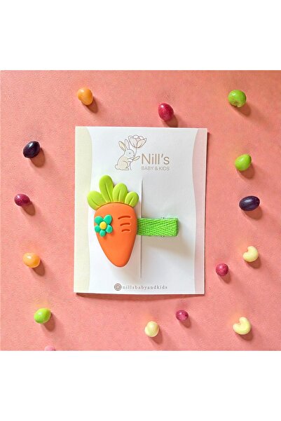 Nills Baby & Kids Havuç Figürlü Çıtçıt Toka – Turuncu