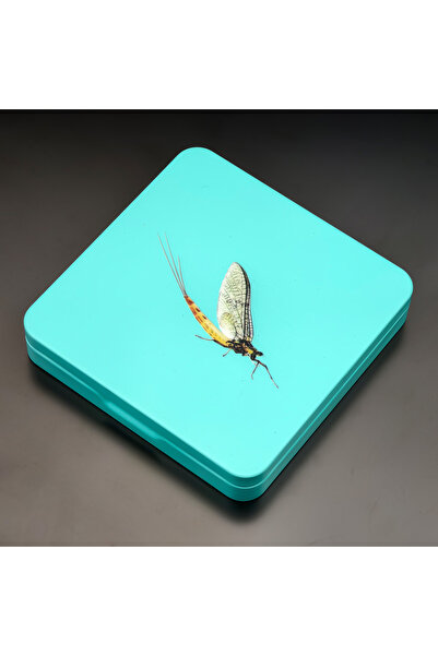 Choice صندوق تخزين معدني مربع الشكل لصيد الأسماك بالذبابة، قطعة واحدة، FCP-75...