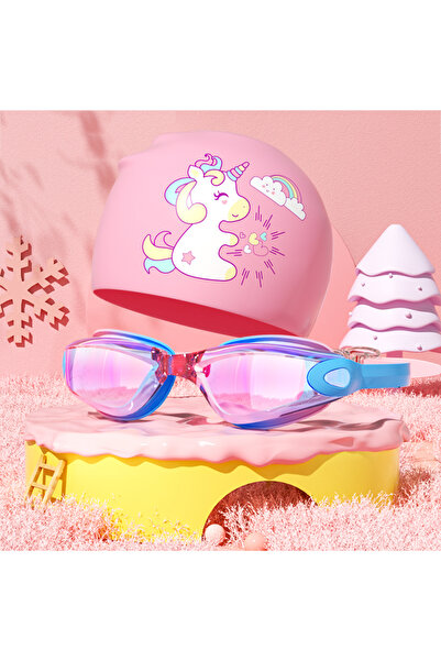 Choice نظارات سباحة للأطفال من عمر 3 إلى 14 سنة، لون أزرق وردي: عالية الدقة، ...