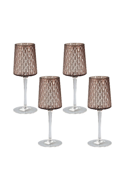 Lucky Art Rosea 4Lu Cam Kadeh Seti Mocha