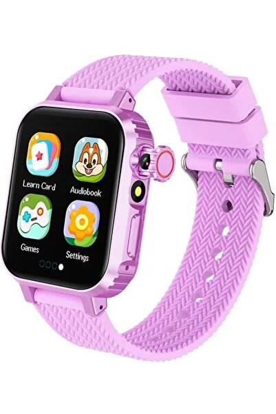 Choice ساعة ذكية للأطفال باللون البنفسجي، مناسبة للأعمار من 3 إلى 14 سنة، مزو...