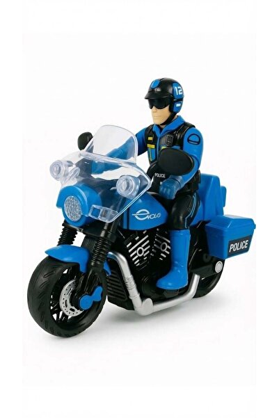 Toyska Sürtünmeli Yarış Motoru Oyuncağı – Sürücülü, kutulu Spor Tasarım - Mavi