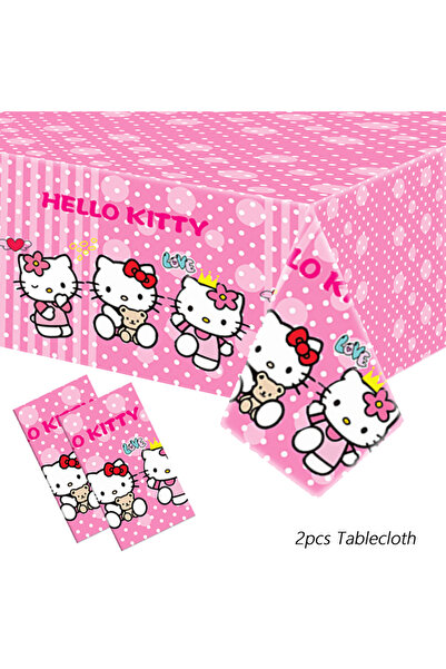Miniso قطعتان أو 2/4 قطع من مفرش طاولة لحفلات أعياد ميلاد سانريو هيلو كيتي، م...