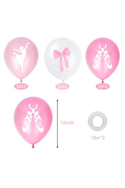 Choice1 بالونات، زينة عيد ميلاد فتيات الباليه الوردي، لافتة راقصة الباليه، طب...