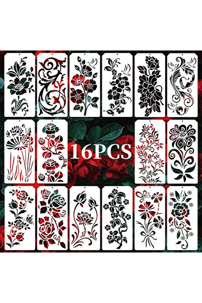 Choice 16pcs Bview Art 16-Piece Geometric Floral Painting Stencil Set for DIY...