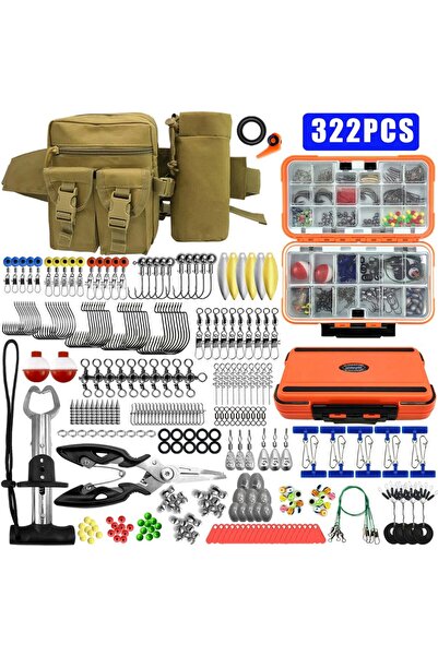 Choice SMT-3193B 115/176/322 قطعة من طعوم الصيد مع علبة، تتضمن حقيبة خصر، وقل...