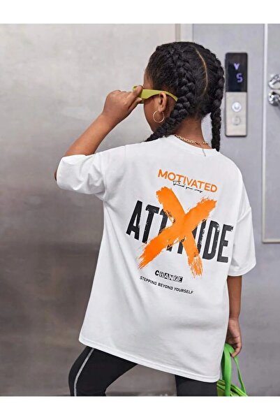 EYAX MODA TRICOU CU IMPRIMEU PE SPATE PENTRU FETE/BAIEȚI