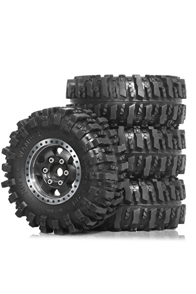 Choice إطارات سوداء لسيارات التحكم عن بعد بمقياس 1/24 و1/18، مع جنوط عجلات Be...