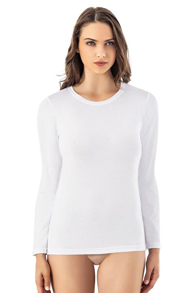 Arseno Γυναικείο μακρυμάνικο μπλουζάκι με στρογγυλή λαιμόκοψη, μοντέρνο σχέδι...