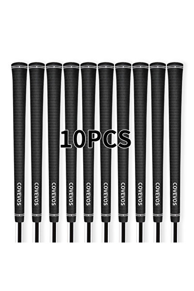 Choice صُنعت مقابض الجولف القياسية السوداء رقم 10 من المطاط الطبيعي، بتصميم م...