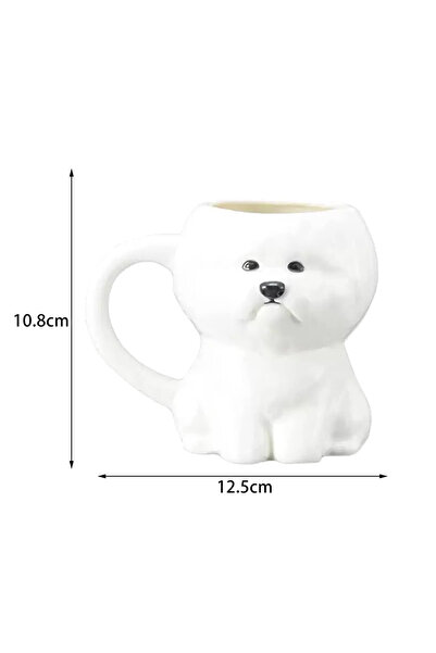 Choice أكواب بيضاء بتصميم كلب صغير لطيف، قطعة واحدة، أكواب مياه للمكتب، أكواب...