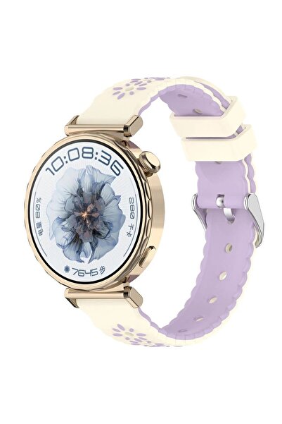 redmud teknoloji Huawei Watch Gt6 / Gt4 / Gt5 41 mm Compatible 18 mm Flower P...