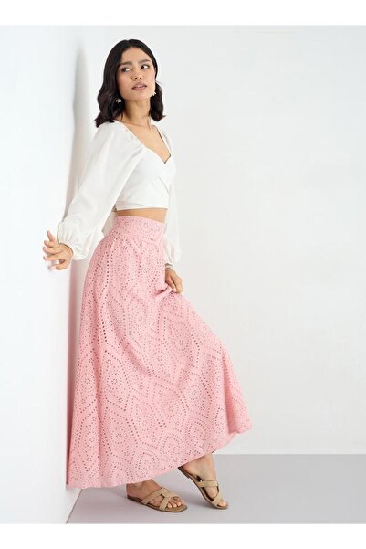 Stylish Long Skirt with Chiffon Fabric
